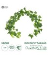 GloboStar® Artificial Garden ENGLISH IVY GARLAND 21146 Τεχνητή Διακοσμητική Αγγλική Γυρλάντα  Φ20 x Υ200cm Σετ 2 τεμαχίων